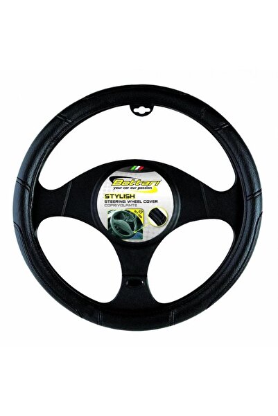 Bottari Husă volan auto Stylish, diametru 37-38 cm, piele ecologică, negru, c...