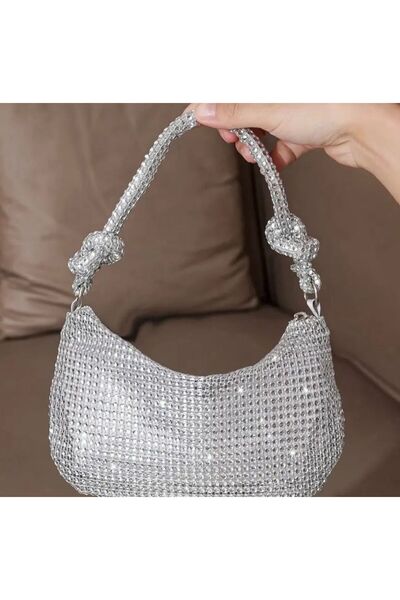 DioBlenza Simli Taşlı El Çantası