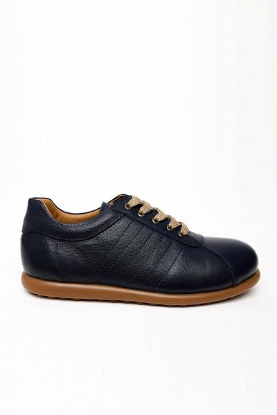 Morven Men's Navy Blue Leather Smart Casual Shoes