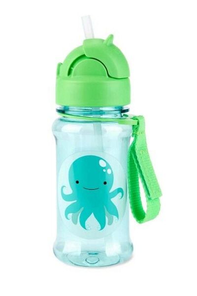 Skip Hop Tritan Water Bottle with Straw Octopus