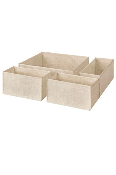 IKEA Set cutie Bollösund, bej, 4 piese