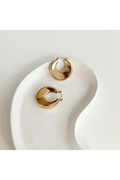 Vesce Atelier İsola gold çelik küpe