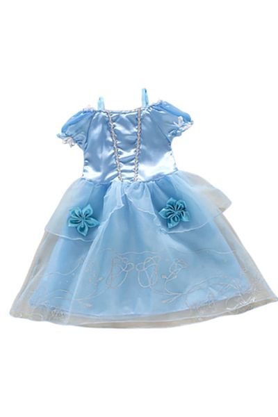 Mixbo Set carnival dress for girls with silver glitter and brooch, Princess, Bow and Flowers, satin/
