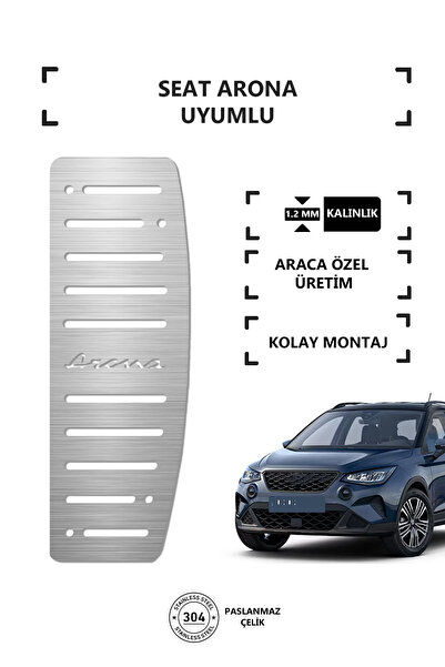 KromGaraj SEAT ARONA Ayak Dinlendirme Pedalı Krom Ayak Dayama Pedalı