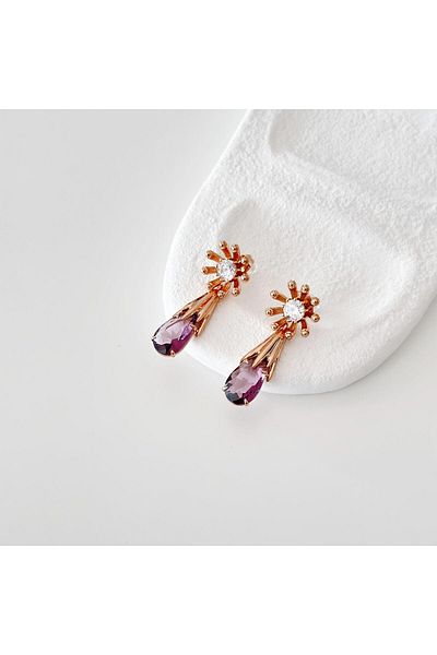 Vesce Atelier Purple Steel Earrings