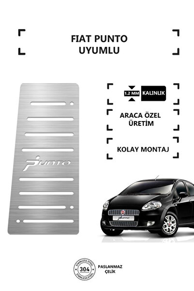 KromGaraj FIAT PUNTO Ayak Dinlendirme Pedalı Krom Ayak Dayama Pedalı