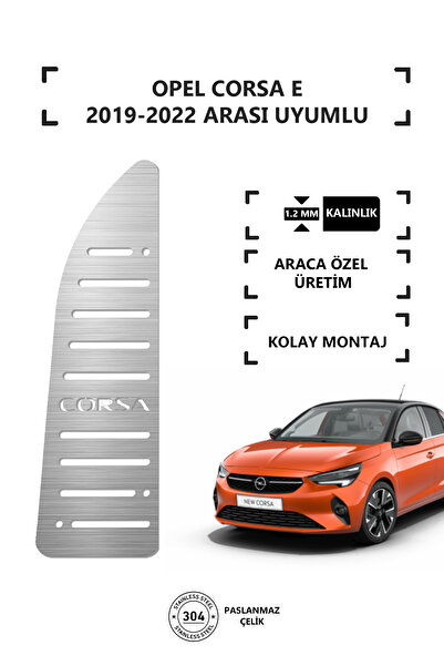 KromGaraj OPEL CORSA E 2019-2022 ARASI Ayak Dinlendirme Pedalı Krom Ayak Daya...