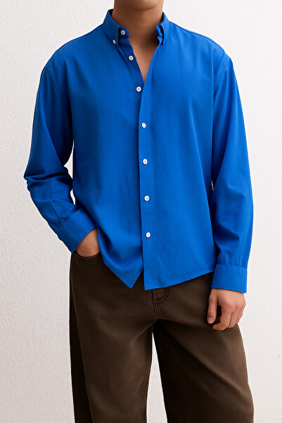 ModaMEC MEC Erkek Oversize Keten Yazlık Gömlek