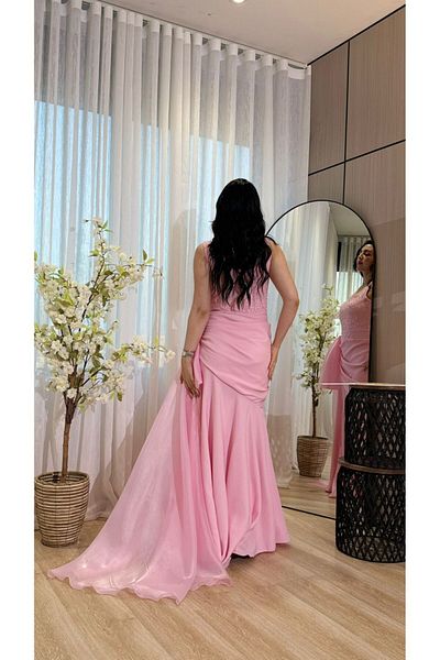 MEZON FASHION Baby pink dress with tail