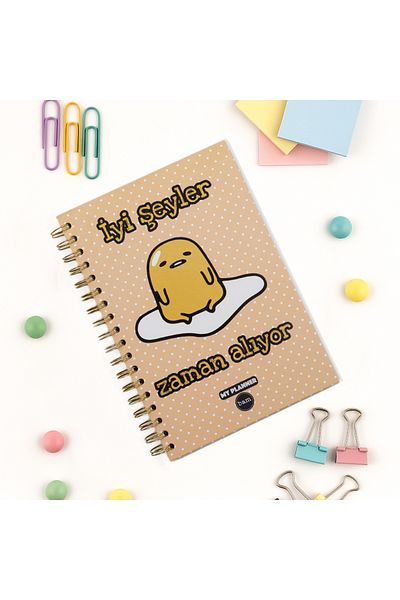 repro design Good Things Take Time Talking Planner Weekly Planner Spiral Notebook with Stickers
