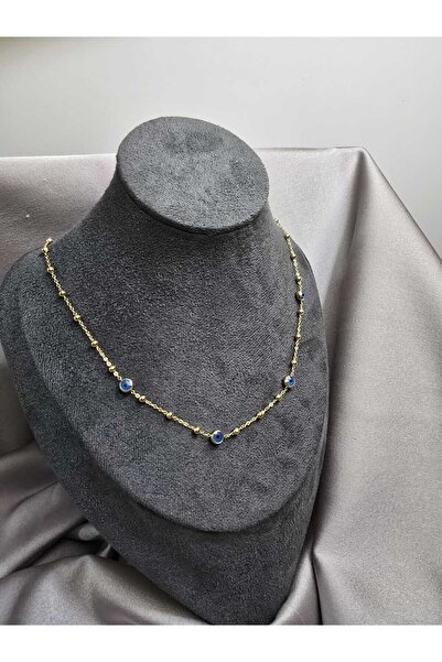 AURA NAZAR BONCUK ÇELİK KOLYE