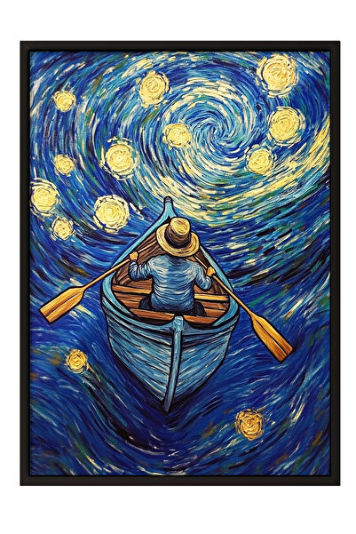 Zestia Tablou în ramă neagră, Noapte înstelată – Inspirație Van Gogh, Poster ...