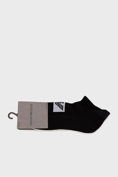 Emporio Armani Logo Cotton 2 Pack Socks Men's Socks Em003751 Af18263 Mc001