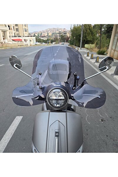 MOTOCAM Mondial Exon 125 Siperlik Ön Cam 2023-2025 Model 39cm Füme Renkli 4mm...