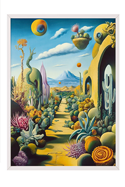 Zestia Slika u belom okviru, moderna nadrealna priroda, poster za dekoraciju ...