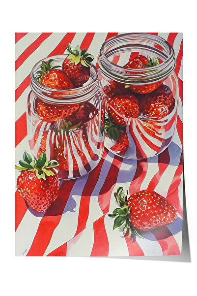 Zestia Poster fără ramă, compoziție italiană cu paste și roșii, poster decora...