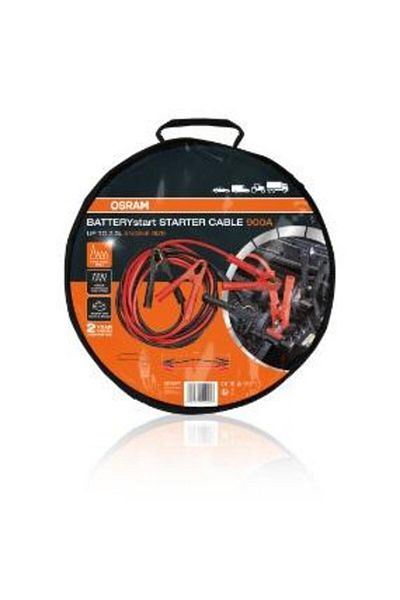 Osram Set of 2 car jump starter cables OSC350A, 12/24V, 900A, 4.5m, 35mm, insulated crocodile clips