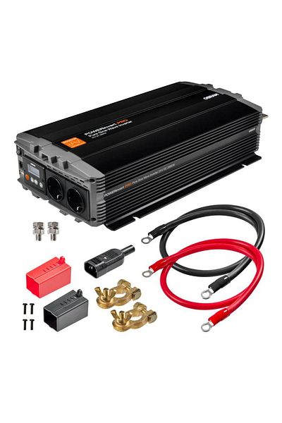 Osram Pure Sine Wave Car Inverter OEINVPB20, 24V DC, 2000W, with 2 230V sockets and 1 2.1A USB port