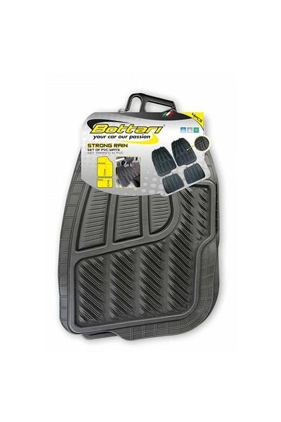 Bottari Set 4 covorașe auto universale din PVC, Strong Rain 14083BT, negru