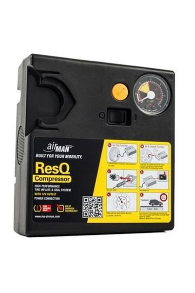 Universal AIRMAN 71-051 car compressor and sealant set, 15 A, 180 W, 6-7 l/min, 2.5 bar, with hose