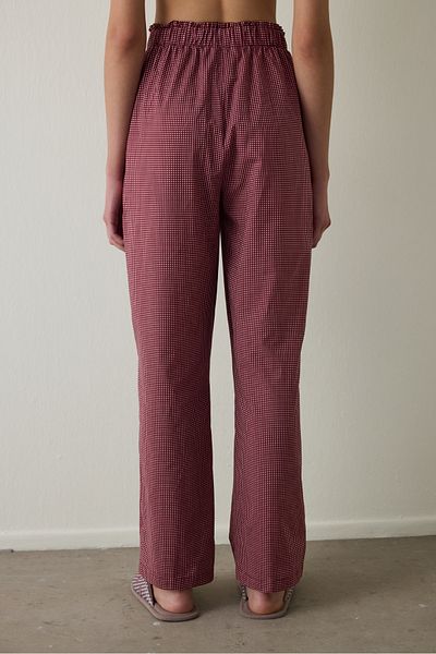 Penti Burgundy Freya Plaid Pajama Bottoms