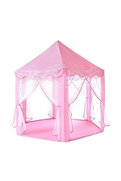 fun zone Generic Princess Castle Play Tent House Easy To Install Lightweight Durable And Sturdy 140x140x135cm