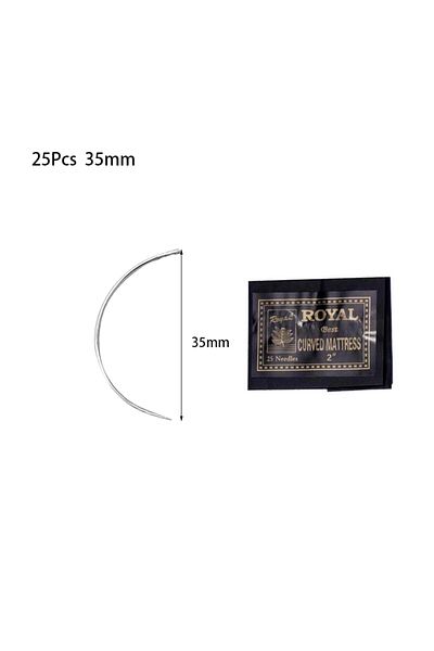 Choice3 25Pcs 35mm LMDZ 25Pcs Hand Sewing Home Household Repair Sewing Needles C-Shape Curved Mattress Needl