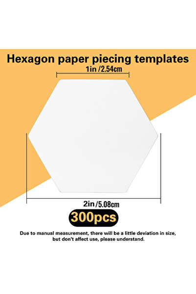Choice3 type3-300pcs 100/200/300 Count Paper Piecing Shapes Hexagon Paper Piecing Template Quilting