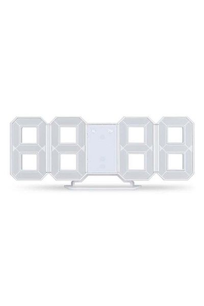 fun zone LED Digital Numbers Wall Clock White