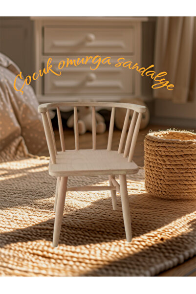 Gepettoys Çocuk Sandalye Ahşap Tasarım cafe okul kamp bahçe yemek sandalyesi