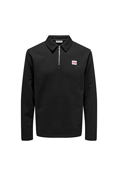 Only & Sons Dawson Erkek Siyah Polo Sweatshirt (22034751-JBK)