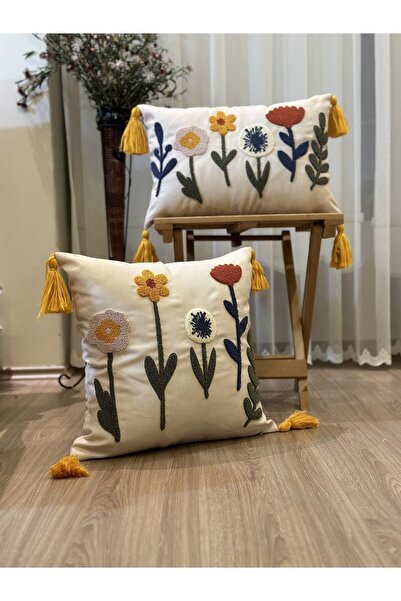 Nari Collections علبة تثبيت فاخرة مزخرفة ومطرزة بالزهور مكونة من قطعتين