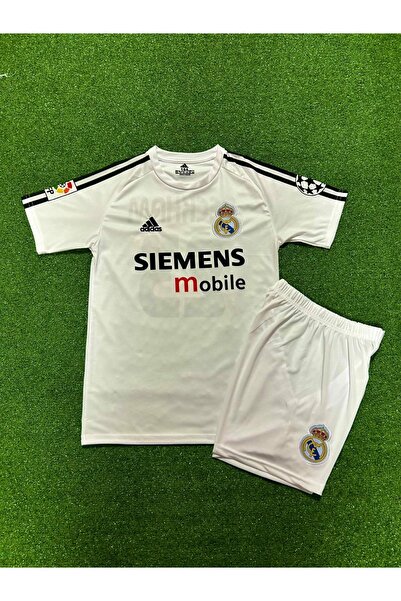 BREATHLESS Real Madrid 2004/05 Sezonu David B.e.c.k.h.a.m Nostalji Çocuk Forması (White)