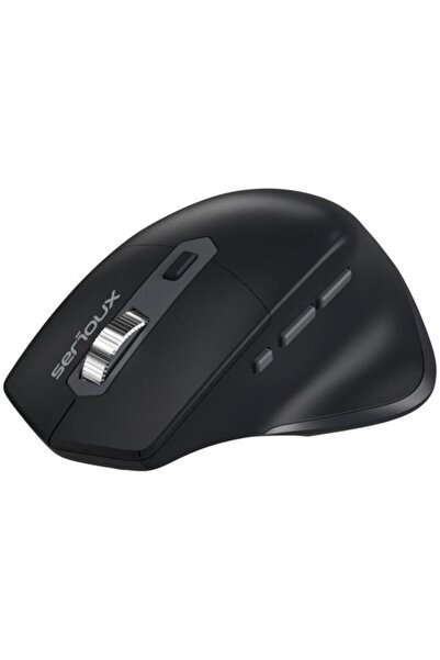 SERIOUX Mouse Apex 166, 2400 dpi, ergonomic, reîncărcabil USB-C, Negru