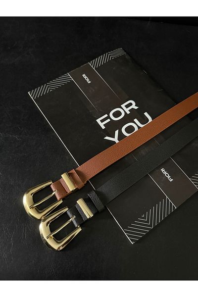 FioriModa Bridge Buckle End Suit Women's Trouser Belt, Jacket Belt, Dress Belt, Shirt Belt