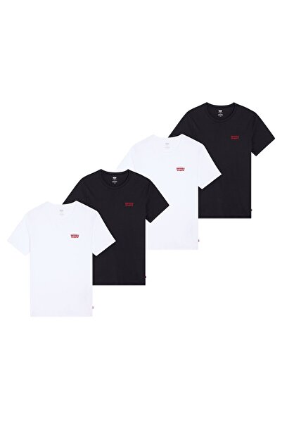 Levi's Herren T-Shirts, 4er Pack - "The Graphic Tee - 4 Pack", Rundhals, Baumwolle