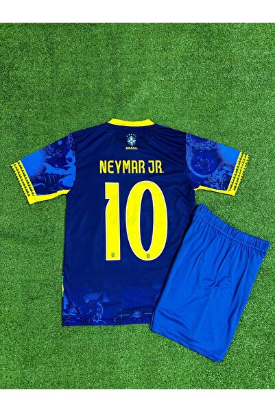 FRAGOLA Brezilya Neymar Jr Özel Konsept Çocuk Forması (MAVİ)