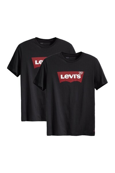 Levi's Herren T-Shirt 2er Pack - "Graphic Set-In Neck", Rundhals, Baumwolle