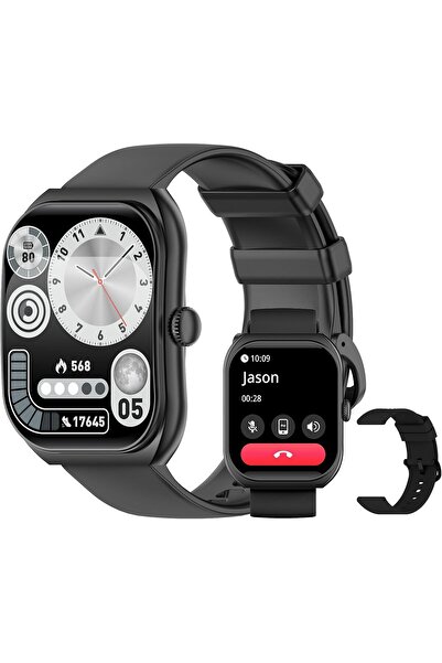 PEJE Smart Watch for Men - 2.01" Curved Display, Bluetooth Calls, SpO2/HR, 123+ Sports (Black)