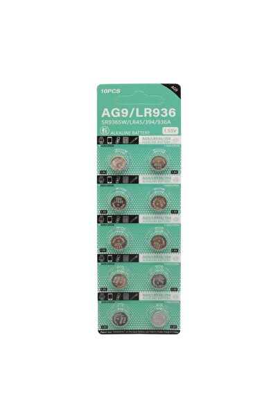 Powermaster AG9 LR936 1.5V Alkalin Düğme Pil (10'lu Paket)