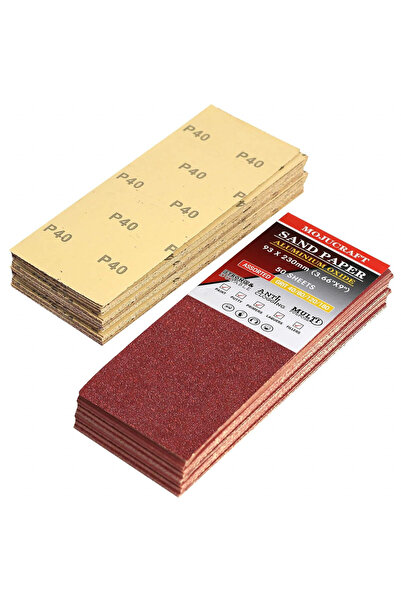 Mojucraft set de 50 de șmirghele, hârtie/oxid de aluminiu, maro, granulație 4...