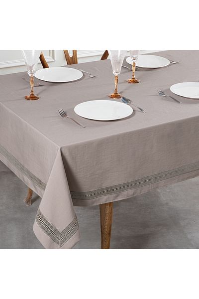 Schafer Home Suzy Tablecloth 160X260 Cm-Stone Color