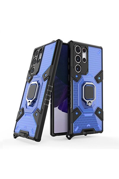 OEM Husă de protecție pentru Samsung Galaxy S23 Ultra, Grip Pro, Honeycomb Armor, G1752, Metal, Albastră