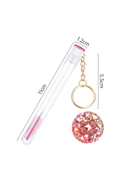 Choice3 rose 10Pcs Crystal Eyelash Wands Brushes Lash Stick Supplies Makeup Brush Portability Mascara Applic