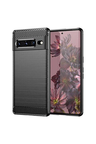 OEM Carcasă pentru Google Pixel 7 Pro, silicon carbon, poliuretan, neagră