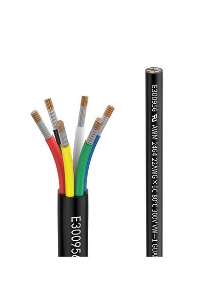 Matugajp Electric cable Matugajp, 6 x 0.3 mm² 22 AWG Wire, 6-Core Wire, PVC, multicolored, 5 m