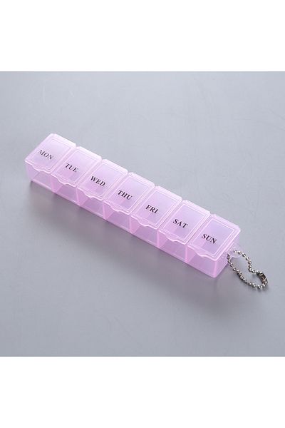 Choice1 Pink 7 Days Pill Medicine Box Weekly Tablet Holder Storage Organizer Container Case Pill Box Splitte