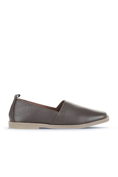 Bueno Shoes Brown Leather Women's Flat Ballerinas 01Wd4200