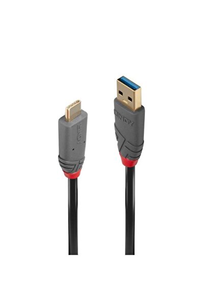 LİNDY LY-36912 1.5m USB 3.2 Type A - USB-C Cable, 10Gbps, 5A, PD