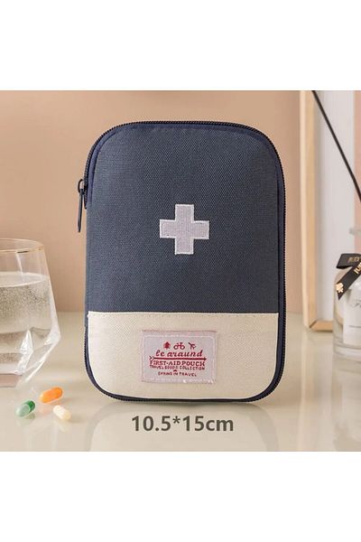 Choice1 blue Home First Aid Small Medicine Kit Home Medicine Storage Travel Outdoor Mini Portable Small Box